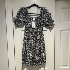 H&M Black and Cream Women's Dress - XS